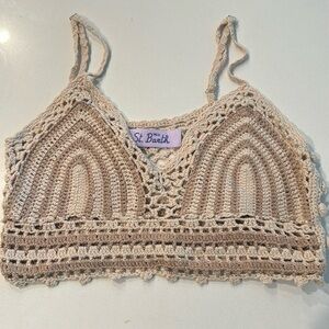 Mc2 saint Barth cropped crochet top new